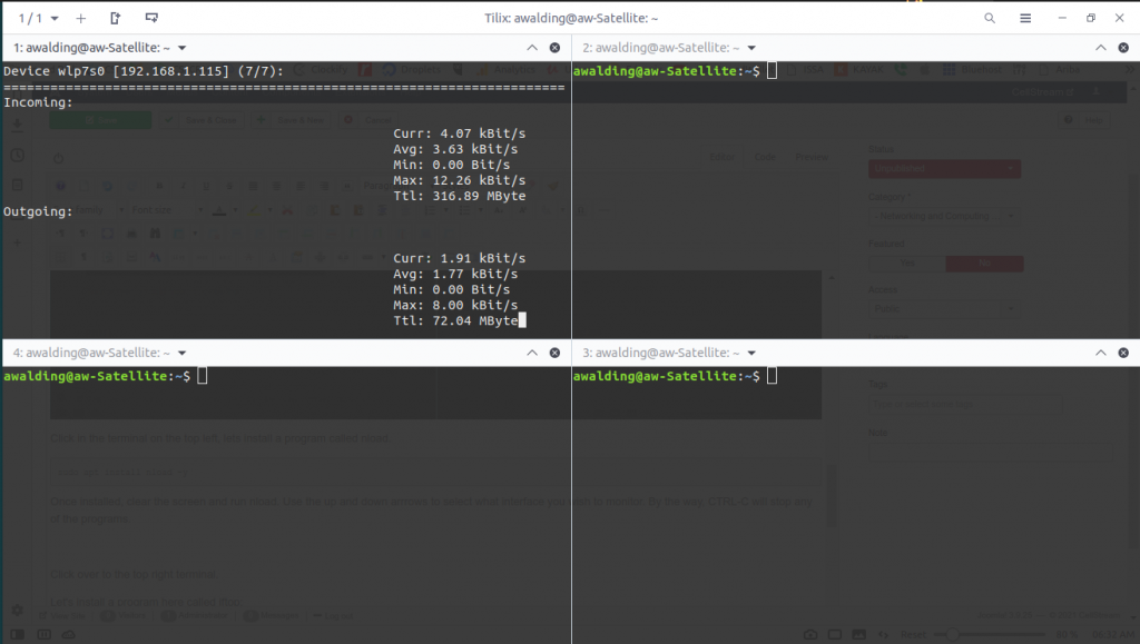 Cool Bandwidth Monitoring in Linux - CellStream, Inc.
